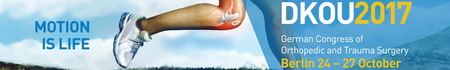 DKOU 2017 - German Congress of Orthopedic and Trauma Surgery: Berlin, Germany, 24-27 October 2017 DKOU 2017 - German Congress of Orthopedic and Trauma Surgery: Berlin, Germany, 24-27 October 2017