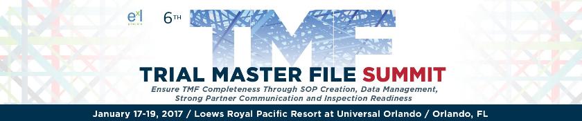 6th Trial Master File Summit: Orlando, Florida, USA, 17-19 January 2017