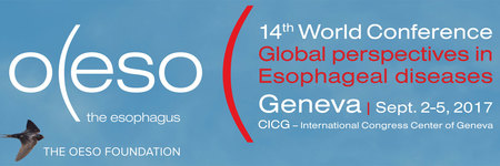 14th World Conference - Global perspectives in Esophageal diseases: Geneva, Switzerland, 2-5 September 2017