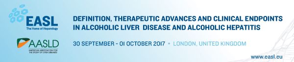 EASL-AASLD joint meeting on alcoholic liver disease and alcoholic hepatitis: London, England, UK, 30 September - 1 October, 2017 EASL-AASLD joint meeting on alcoholic liver disease and alcoholic hepatitis: London, England, UK, 30 September - 1 October, 2017