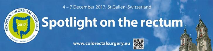 European Colorectal Congress 2017: St. Gallen, Switzerland, 4-7 December 2017 European Colorectal Congress 2017: St. Gallen, Switzerland, 4-7 December 2017