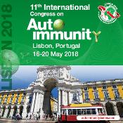 Autoimmunity 2018, Lisbon: 11th International Congress on Autoimmunity: CCL - Centro de Congressos de Lisboa, Lisboa Congress Centre, Praça das Indústrias, Lisboa, 1300-307, Portugal, 16-20 May 2018 Autoimmunity 2018, Lisbon: 11th International Congress on Autoimmunity: CCL - Centro de Congressos de Lisboa, Lisboa Congress Centre, Praça das Indústrias, Lisboa, 1300-307, Portugal, 16-20 May 2018
