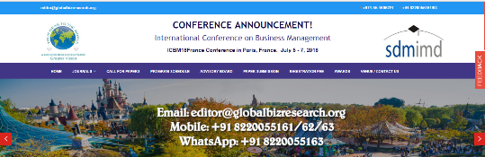 International Conference on Business Management: Paris, France, 5-7 July 2018