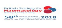 BSH 2018 - Annual Scientific Meeting of the British Society for Haematology: ACC Liverpool, Kings Dock, Liverpool Waterfront, Liverpool, Merseyside, L3 4FP, UK, 16-18 April 2018 BSH 2018 - Annual Scientific Meeting of the British Society for Haematology: ACC Liverpool, Kings Dock, Liverpool Waterfront, Liverpool, Merseyside, L3 4FP, UK, 16-18 April 2018