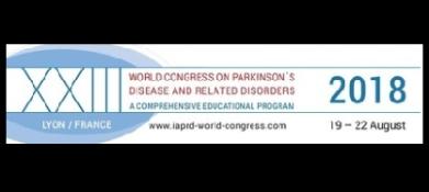 XXIII World Congress on Parkinson's Disease and Related Disorders: Centre de Congrès de Lyon, 50 Quai Charles de Gaulle, Lyon, 69463, France, 19-22 August 2018 XXIII World Congress on Parkinson's Disease and Related Disorders: Centre de Congrès de Lyon, 50 Quai Charles de Gaulle, Lyon, 69463, France, 19-22 August 2018