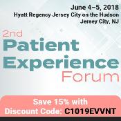 2nd Patient Experience Forum: Hyatt Regency Jersey City, 2 Exchange Place, Jersey City, NJ, 07302, USA, 4-5 June 2018